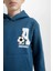 Erkek Çocuk 2'li Takım Baskılı Kapüşonlu Kanguru Cepli Sweatshirt Jogger Eşofman Altı D2036A824AU 5