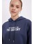 Oversize Geniş Kalıp Kapüşonlu Cepli Sırt Baskılı Kalın Sweatshirt C7817AX24WN 4