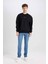 Boxy Fit Bisiklet Yaka Baskılı Sweatshirt V5306AZ24AU 1