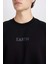 Boxy Fit Bisiklet Yaka Baskılı Sweatshirt V5306AZ24AU 4