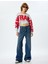 Crop Oversize Sweatshirt Slogan Işlemeli Kayık Yaka 2