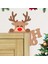 4'lü Paket Gördüğüm Noel Kapı Köşesi Tabela Dekorasyonu, Sanat Duvar Ahşap Heykel Ev Dekorasyonu (Yurt Dışından) 3