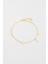 Minimal Stil 18 Ayar Sarı Altın Kaplama 19 cm Gümüş Bileklik 1