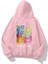 Kapüşonlu Içi Polar Van Gogh's Chair Baskılı Pembe Unisex Sweatshirt 1