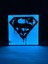 Superman - Rgb Led Işıklı 3 Boyutlu Tabela - 20cm X 20cm X 2cm (Bluetooth Kontrollü) 3
