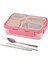 4 Bölmeli 800 ml Çelik Lunch Box Pembe 1