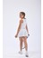ED2390-05 Tulıp Kloş Dry-Touch Çocuk Spor Etek Şortlu Beyaz - Tenis Dans Yoga 4
