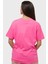 Sportswear Printed Boyfriend Loose Fit Tee Unisex Bol Kesim Unisex Tişört Pembe 2