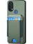 Motorola Moto E20 / E30 Yeşil Için Karbon Fiber Standlı Kılıf (Yurt Dışından) 3