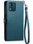 Motorola Moto E13 Yeşil Için Çoklu Kart Yuvası Pu Kılıf (Yurt Dışından) 3