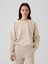Kadın Bej Vintage Soft Raglan Sweatshirt 1