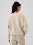 Kadın Bej Vintage Soft Raglan Sweatshirt 5