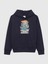 Erkek Çocuk Lacivert Minecraft Grafikli Fransız Havlu Kumaş Sweatshirt 1