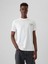 Erkek Beyaz Gap Logo Everyday Soft Grafikli T-Shirt 5