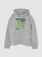 Erkek Çocuk Gri Minecraft Grafikli Fransız Havlu Kumaş Sweatshirt 1