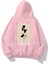 Kapüşonlu Içi Polar Black Rose Baskılı Pembe Sweatshirt 1