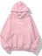 Kapüşonlu Içi Polar Black Rose Baskılı Pembe Sweatshirt 2