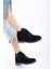 Jason Siyah Süet Bağcıklı Şeffaf Taban Detaylı Kadın Bot 3