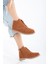 Jason Taba Süet Bağcıklı Şeffaf Taban Detaylı Kadın Bot 2