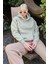 Çağla Yeşili Kapüşonlu Şardonlu Oversize Cepli Sweatshirt MG2206 4