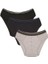 Erkek Pamuk 3lü Siyah Laci Gri Likralı Slip 40117 1