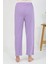 Kadın Penye Düz Tek Alt Pijama 27538 Lila 5