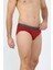 Erkek Pamuk 3lü Siyah Bordo Gri Likralı Slip 40125 2