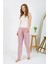 Kadın Penye Düz Tek Alt Pudra Pijama 27538 1