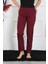 Kadın Pamuk Penye Tek Alt Pijama Bordo 27513 4