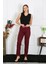 Kadın Pamuk Penye Tek Alt Pijama Bordo 27513 1