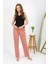 Kadın Penye Düz Tek Alt Somon Pijama 27538 2