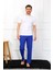 Erkek Pamuk Saks Tek Alt Pijama 27495 4