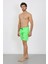 Erkek Fermuar Cepli Deniz Şortu Fıstık Yeşil 27485 3