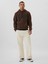 Erkek Kahverengi Gap Logo Sherpa Sweatshirt 4