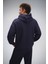 Erkek Timeless Oversize Lacivert Hoodie Sweatshirt 3