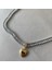 Zirkon Gold Kalp Detay Su Yolu Kolye 1
