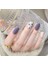 Trend Vitrin Kadın Mor Lila Küt Jel 3D Nail Art Baskılı Design Takma Tırnak 2