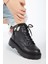 Joo Siyah Cilt Cat Bağcık Detaylı Kadın Bot 3