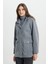 Regular Fit Normal Kesim Kapüşonlu Gri Parka Ceket 1
