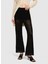Yüksek Bel Geniş Fit Siyah Kadın Pantolon 196PMF008 3