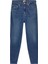 Yüksek Bel Dar Paça Tapered Fit Mavi Kadın Denim Pantolon Mom Jean Uh Tpr CH0152 Co 1