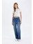 90's Wide Leg Yüksek Bel Geniş Paça Uzun Jean Yıkamalı Pantolon D1336AX24WN 4