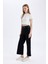 Culotte Yüksek Bel Bilek Boy Jean Yıkamalı Pantolon D5887AX24WN 2