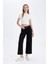 Culotte Yüksek Bel Bilek Boy Jean Yıkamalı Pantolon D5887AX24WN 4