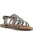 Kadın Taşlı Düz Sandalet [060137], Platin, 38 2
