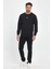 Siyah-Gri Erkek Supermagic Göğüs Baskılı Basic 2'li Sweatshirt 5