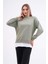 Kadın Çift Görünüm Detaylı Bisiklet Yaka Iki Iplik Sweatshirt 245112 - 3