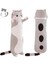 LWJG120。PELUŞ Kedi Yumuşak Çocuk Peluş Oyuncak Yastık Uzun Pamuk Yavru Kedi Sevimli Oyuncak Doldurulmuş Hayvan Oyuncak Kızlar Için (Gri 50CM/19.7IN) (Yurt Dışından) 1