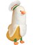 LWJG120。MUZ Ördek Peluş Oyuncak Sevimli Peluş Doldurulmuş Ördek Doldurulmuş Hayvan Kızlar ve Erkekler Için Beyaz 19.75 Inç (Yurt Dışından) 1