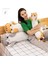LWJG120。SEVIMLI Kedi Peluş Uzun Vücut Yastık Kucaklama Karikatür Doldurulmuş Hayvan Kedi Peluş Yumuşak Bebek Yastık Çocuk Kız Hediye (Gri, 19 Inç), 1 Parça (1'li Paket) (Yurt Dışından) 2